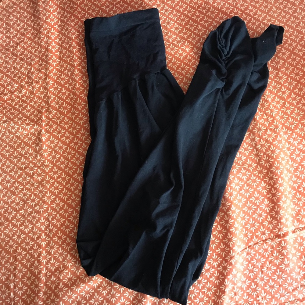 Ruched Full-Length, Full-Panel Maternity Leggings